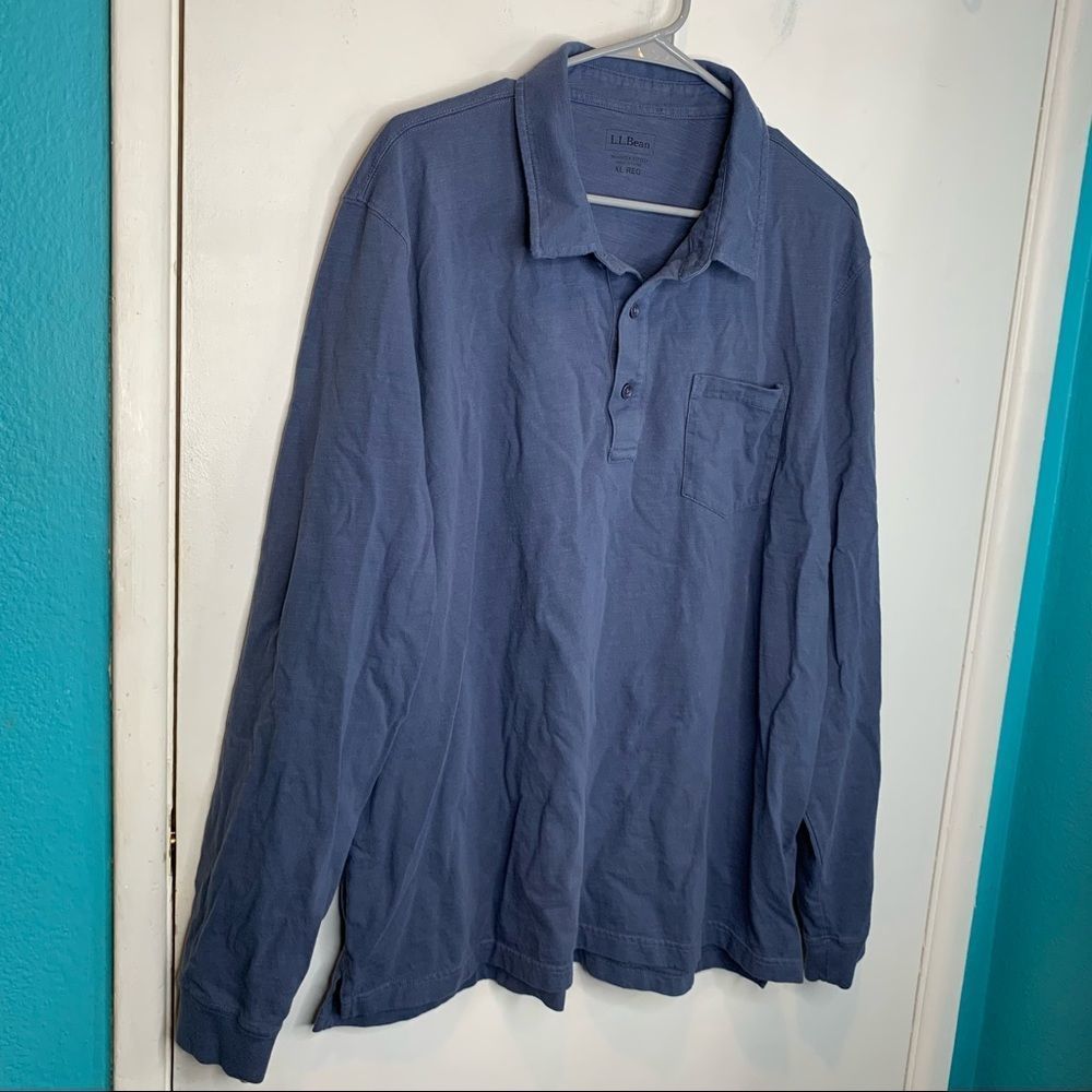 LL. Bean long sleeves organic cotton polo top